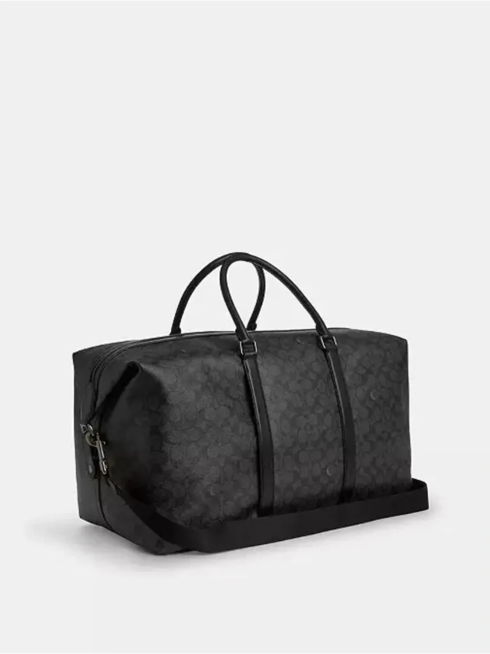 Coach Black Signature Monogram Extra Large Travel Duffle